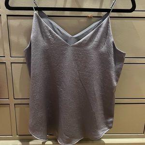 Grey Express silky v-neck adjustable tank top XXS Petite